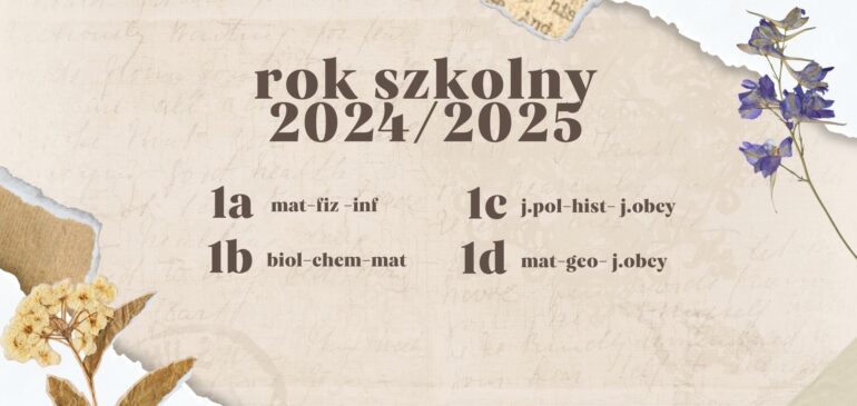 Rekrutacja rok szkolny 2024/2025