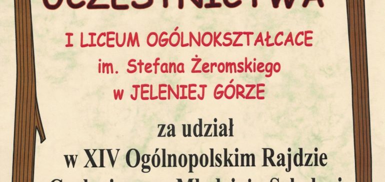 I miejsce w XIV Rajdzie Geologicznym