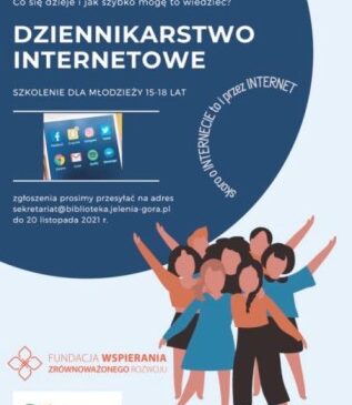 Dziennikarstwo internetowe – szkolenie online dla młodzieży 15-18 lat.